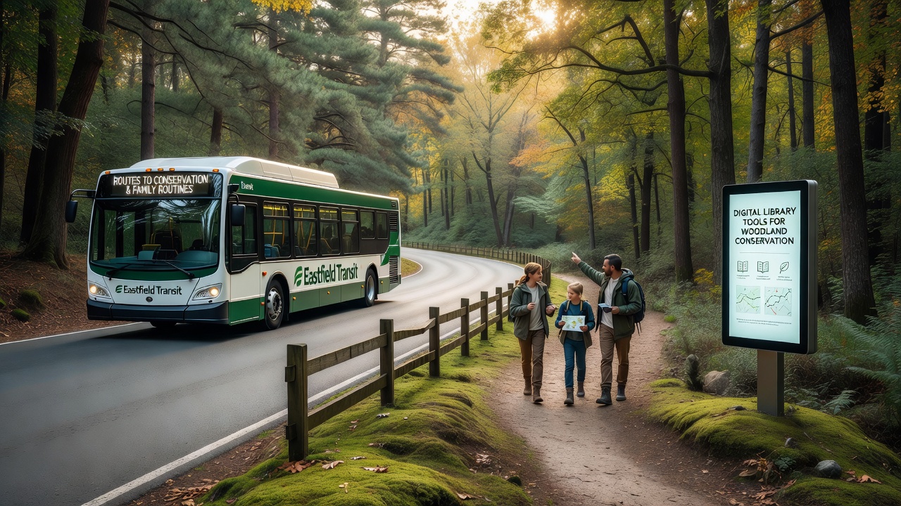 Eastfield's Bus Routes and Digital Library Tools Open New Paths for Woodland Conservation and Family Routines